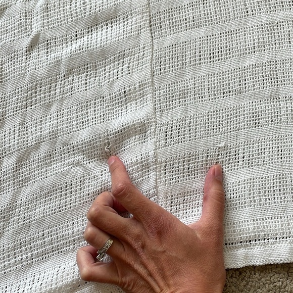 Embroidered Boho Poncho Pop-over Light Knit Top Margot S/M Oversized Boxy Beach - Picture 12 of 12